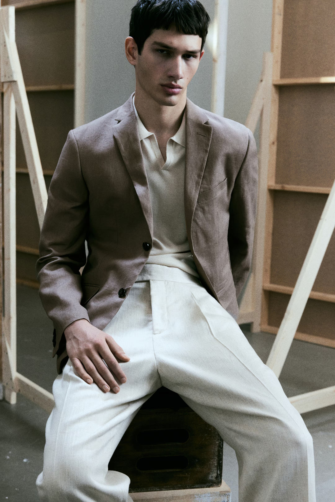 H&M Slim-Fit Linen Jacket