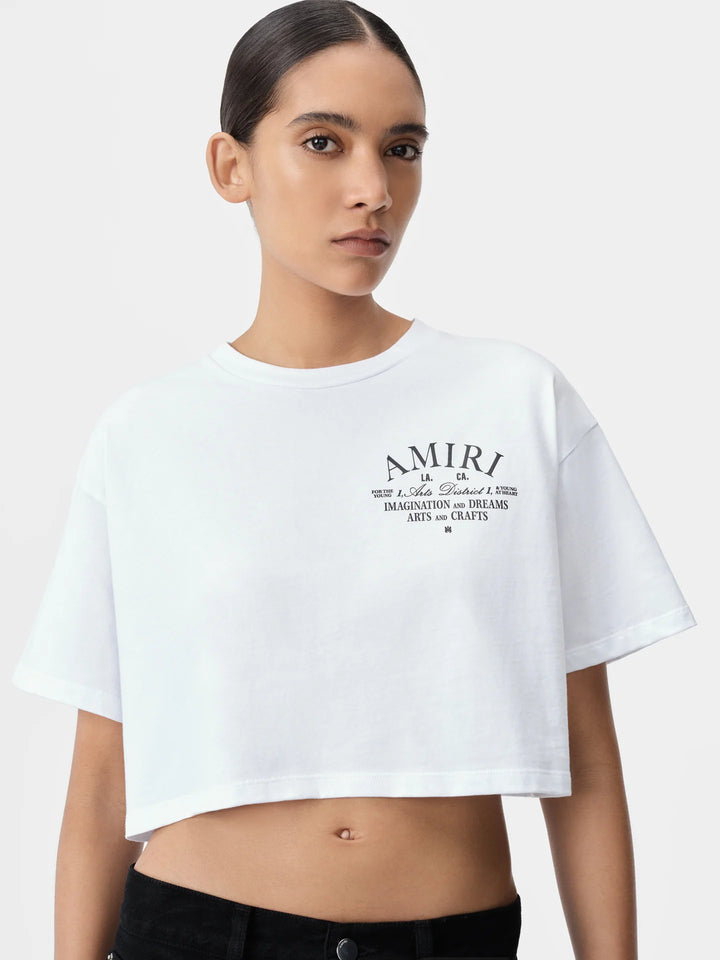 AMIRI WOMEN'S ARTS DISTRICT CROPPED TEE