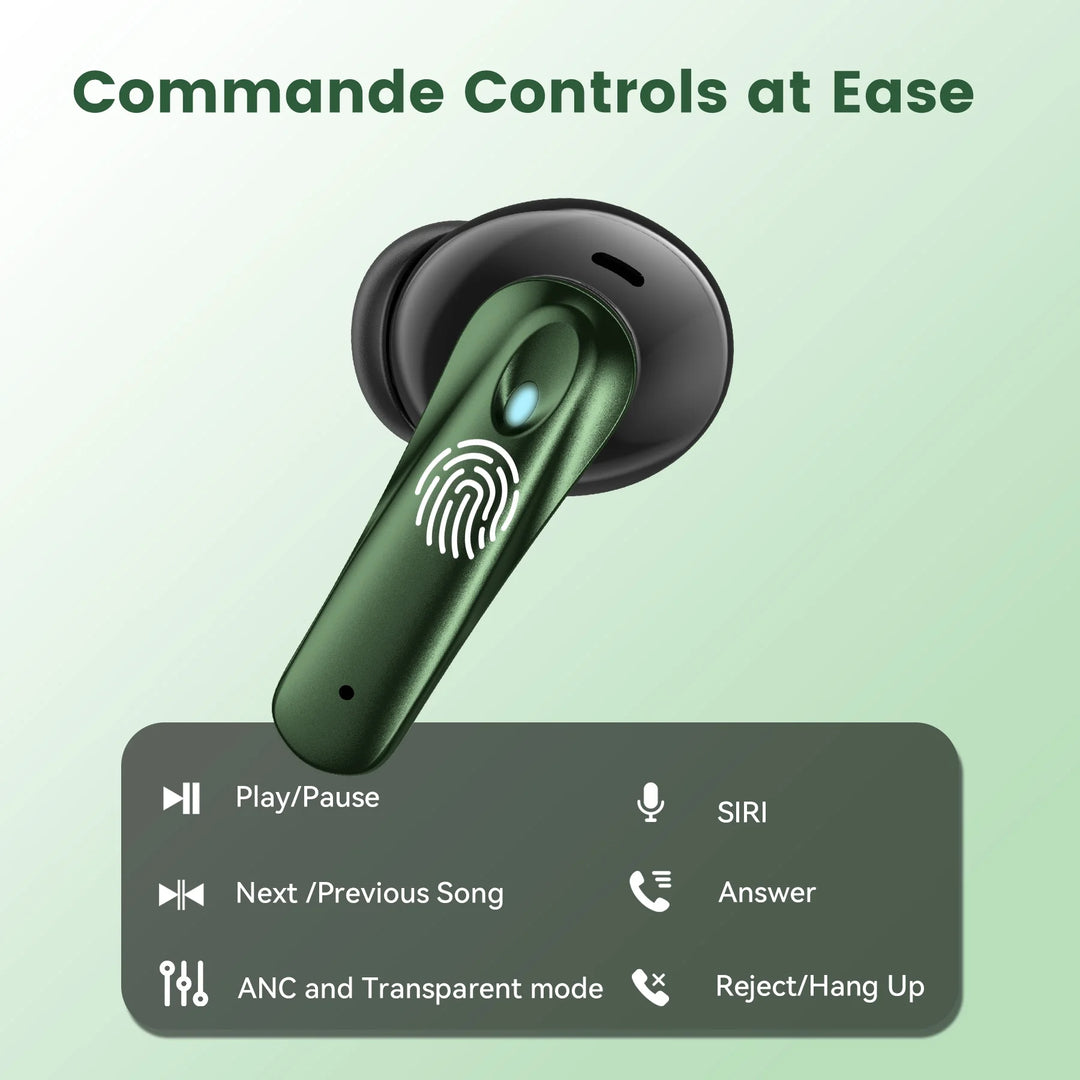 VEAT00L P91 Wireless Earbuds, Bluetooth Headphones V5.4 Stereo Ear buds with Noise Cancelling Mics, 60H Playback Mini Case with Dual LED Display, IP7 Waterproof in-Ear Earphones for Android iOS