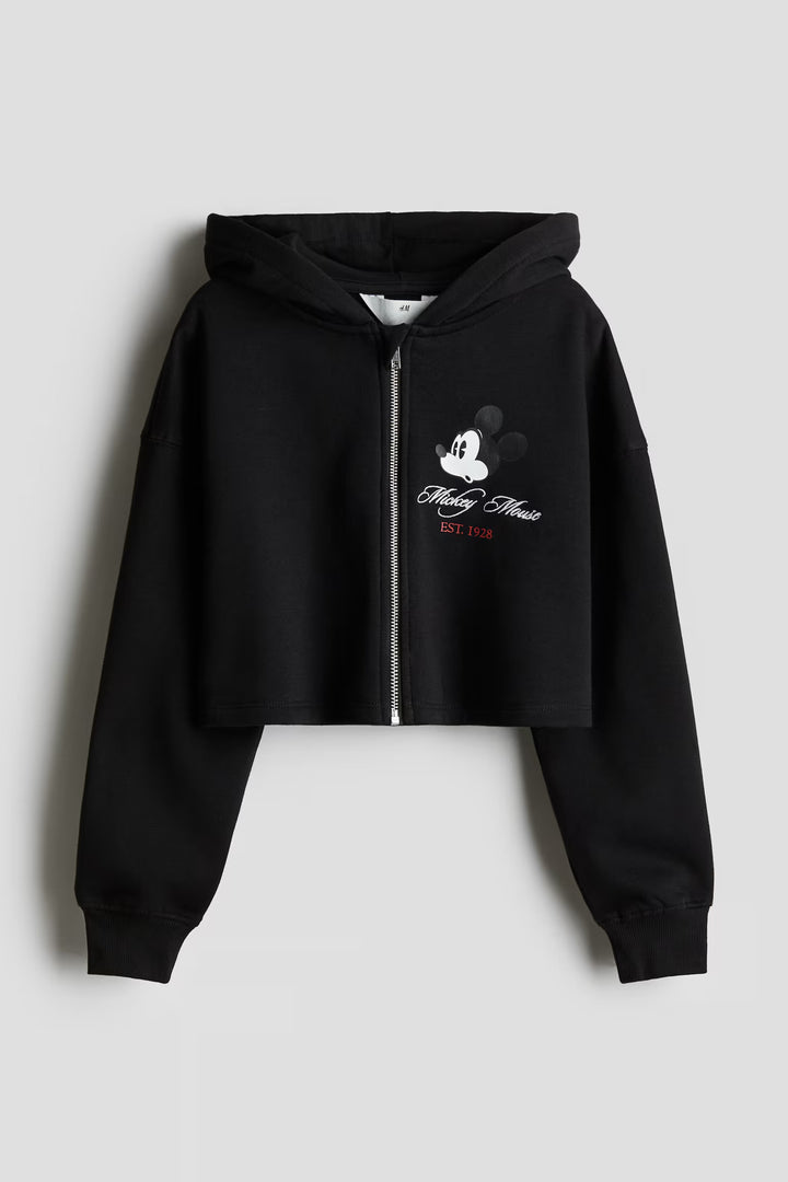 H&M Short Hooded Jacket with Printed Detail