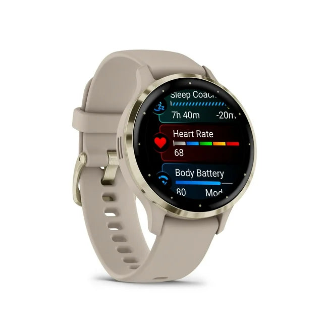 Garmin Venu® 3S, GPS Smartwatch, AMOLED Display, Advanced Health and Fitness Features, Up To 10 Days Of Battery, French Gray