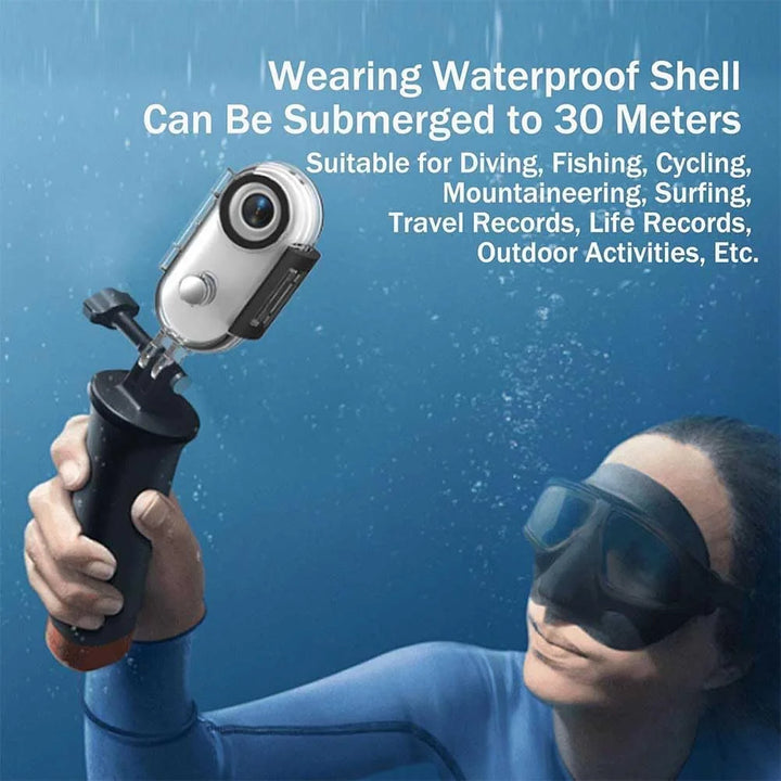 ‎HONGYUE Gosnap - Go Snap Camera, Go Snap Body Cam, Gosnap - Thumb Camera, HD 1080P/4K Pocket Action Cam, Wearable Necklace with 360° RotationSpring Clip, Mount Anywhere, Hands-Free POV Recording (White-1080P)