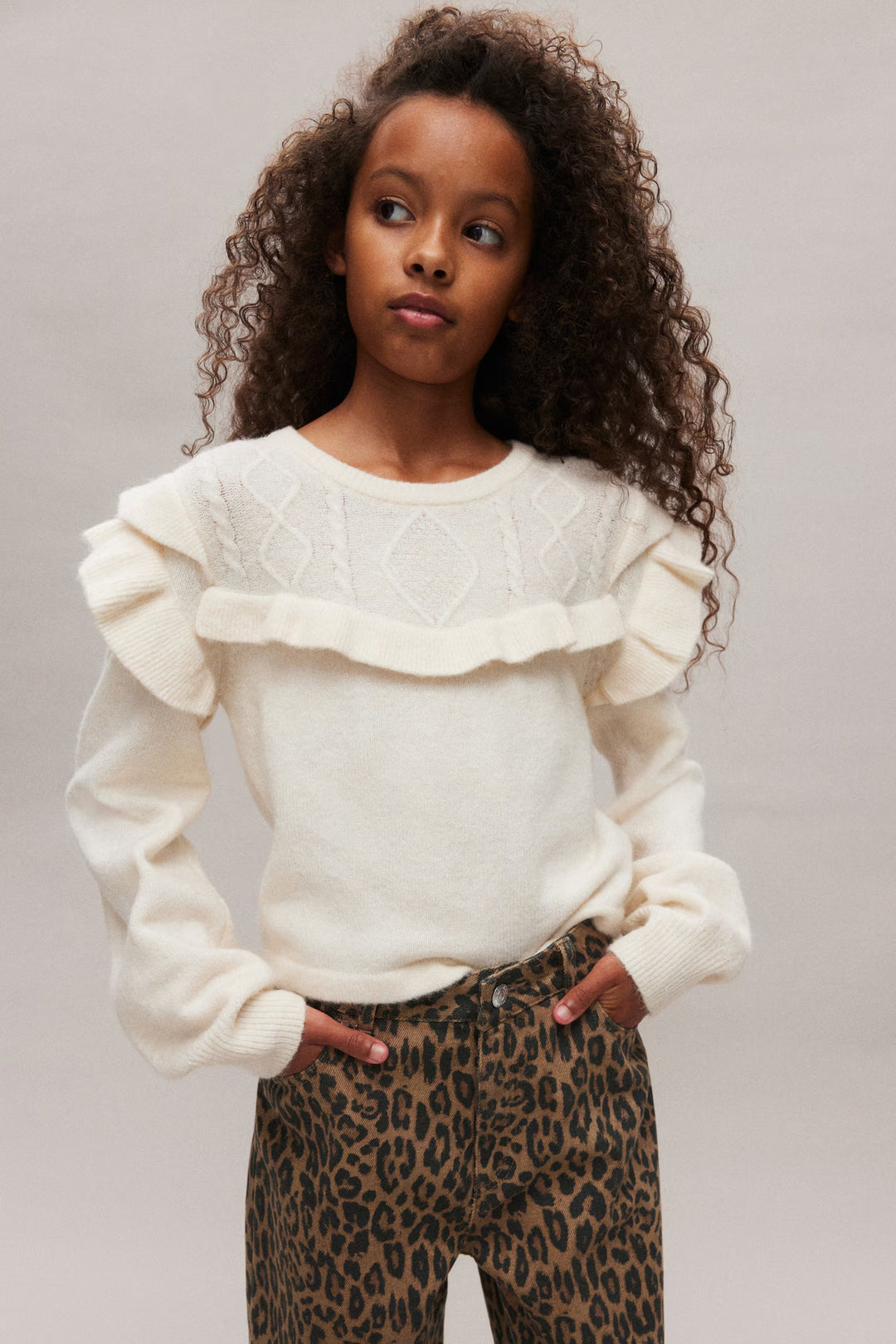 H&M Ruffle-Trimmed Sweater