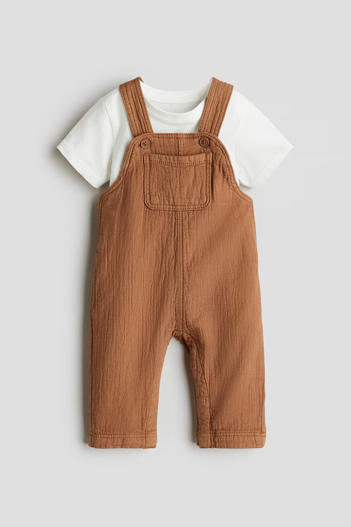 H&M 2-piece Overall and Shirt Set