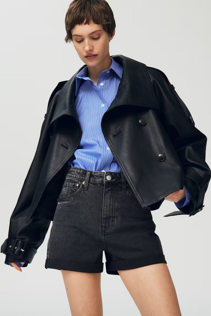 H&M MOM ULTRA HIGH DENIM SHORTS