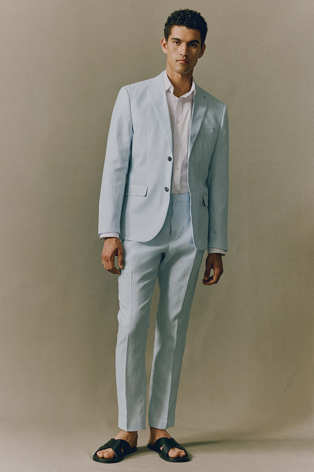 H&M Slim Fit Linen Suit Pants