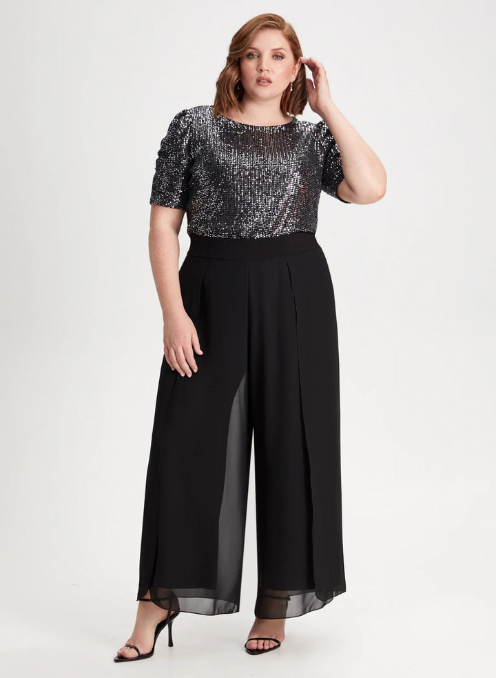 LAURA Olivia Chiffon Wide-Leg Pants