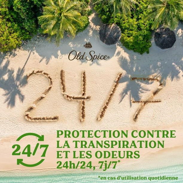 Old Spice Men's Antiperspirant & Deodorant Fiji with Palm Tree, 24/7 Sweat Protection, 73 g