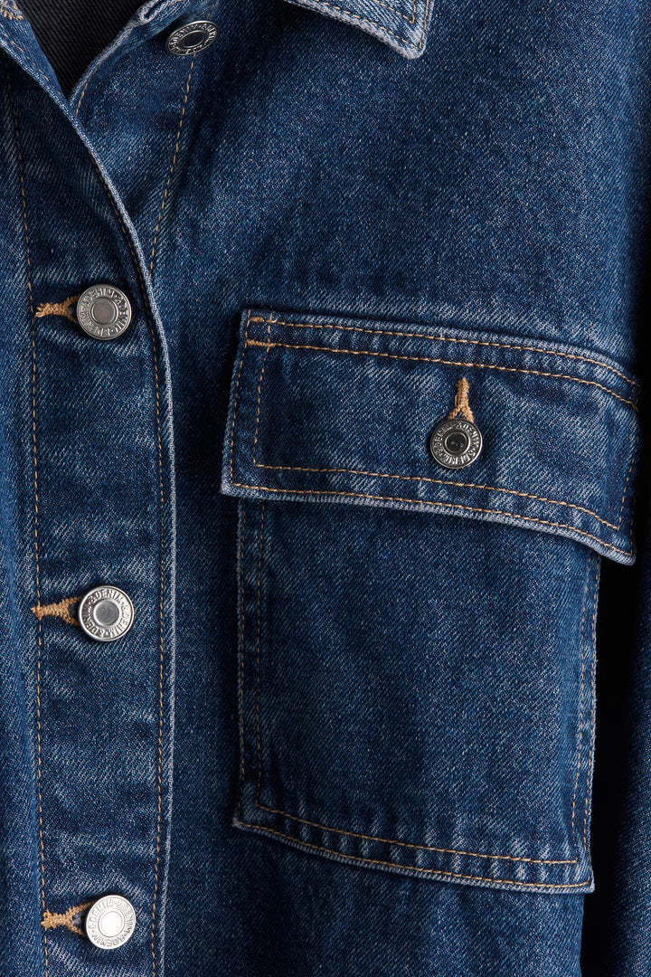 H&M Tie-Belt Denim Jacket