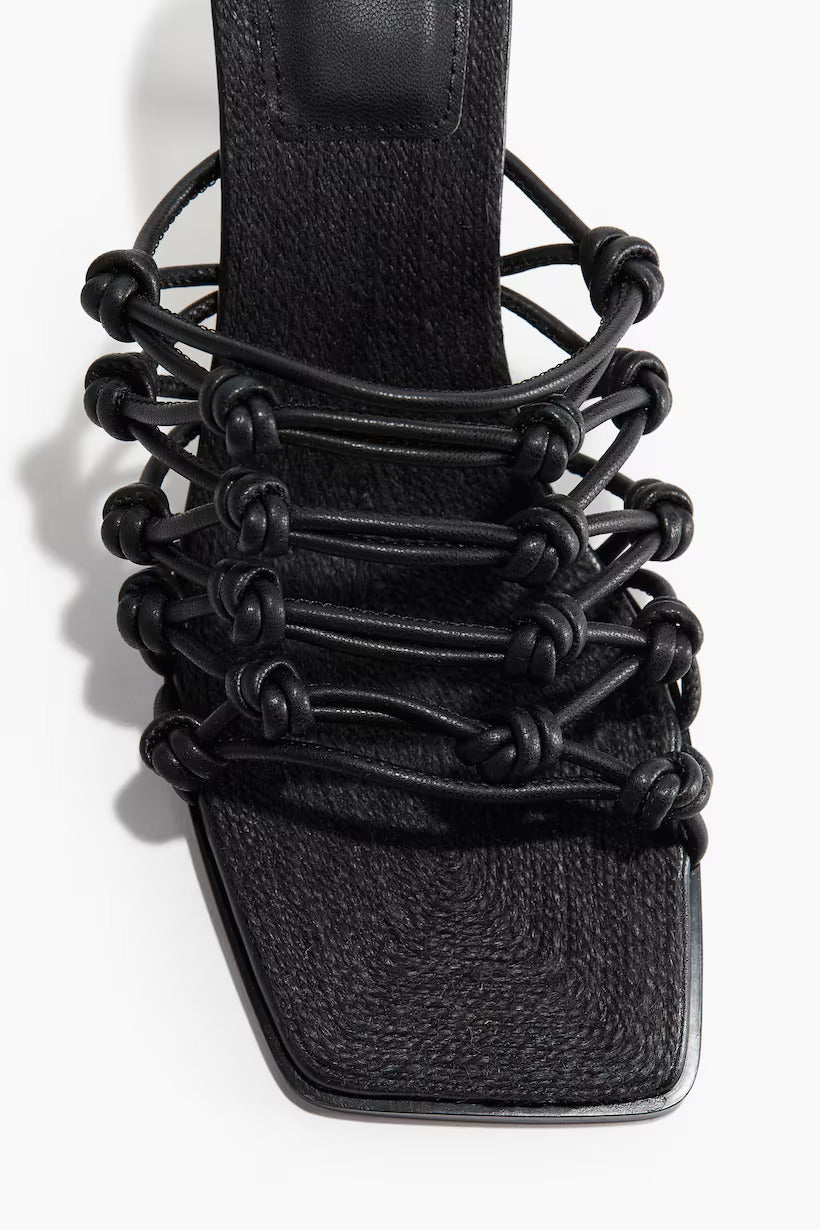 H&M Knot-detail Heeled Sandals