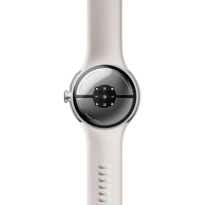 Google Pixel Watch 2 with the Best of Fitbit and Google - Heart Rate Tracking, Stress Management, Safety Features - Android Smartwatch - Polished Silver Aluminum Case - Porcelain Active Band - Wi-Fi