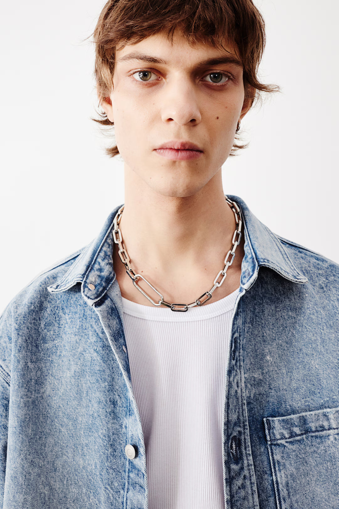 H&M Boxy Denim Shirt