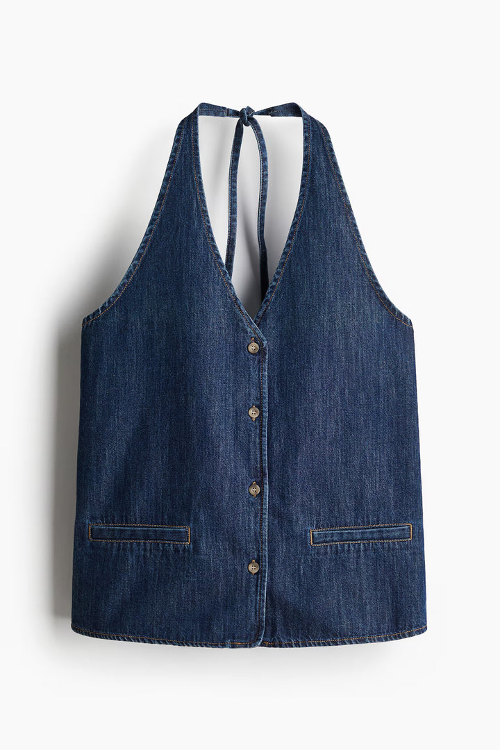 H&M Halterneck Denim Vest