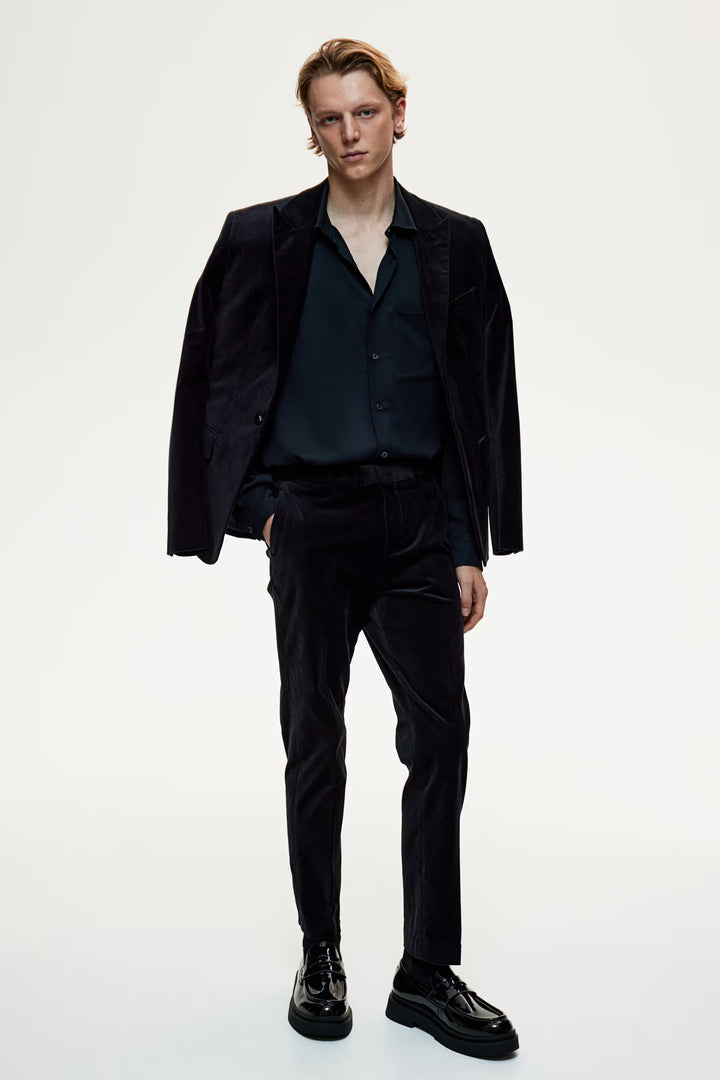 H&M Slim Fit Velvet Blazer