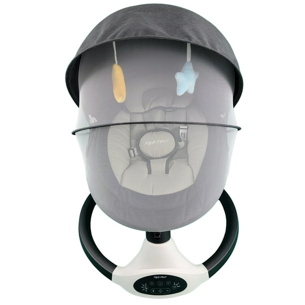 P@B PBell Baby Swing for Infants, Bluetooth Music Speaker 5 Speeds and Remote Control. Five-Point Seat Belt. Baby Swing regulated by Innovation, Science and Economic Development Canada (ISDE).