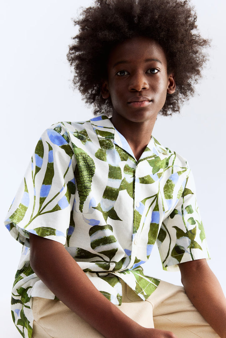 H&M Printed Cotton Resort Shirt