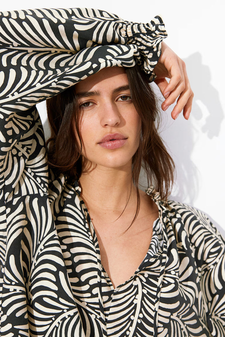 H&M Oversized Tie-Neck Blouse