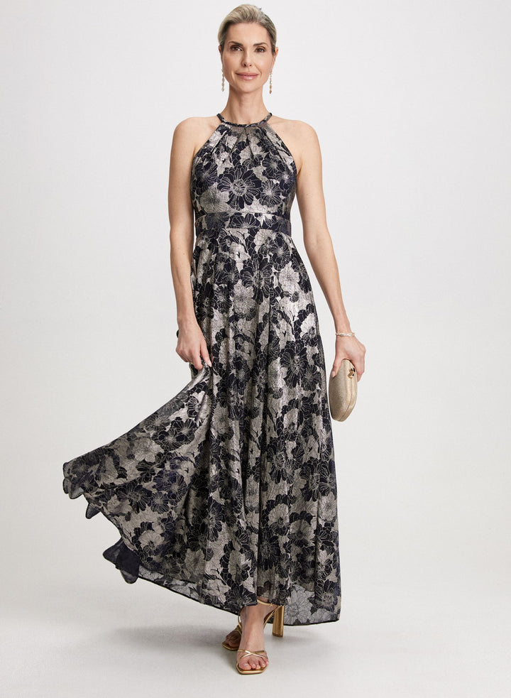 LAURA Foil Floral Dress