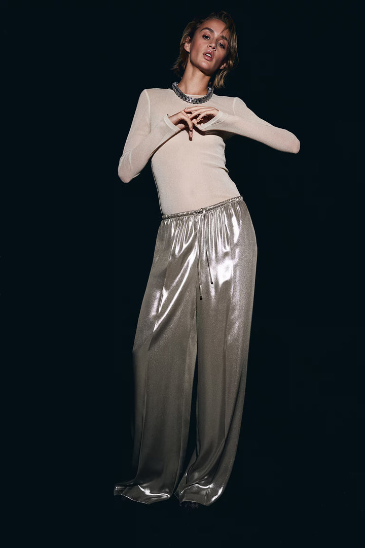 H&M Wide-Leg Drawstring Pants