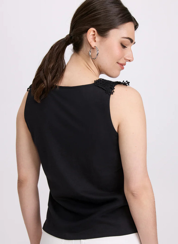 LAURA Crochet Appliqué Tank Top