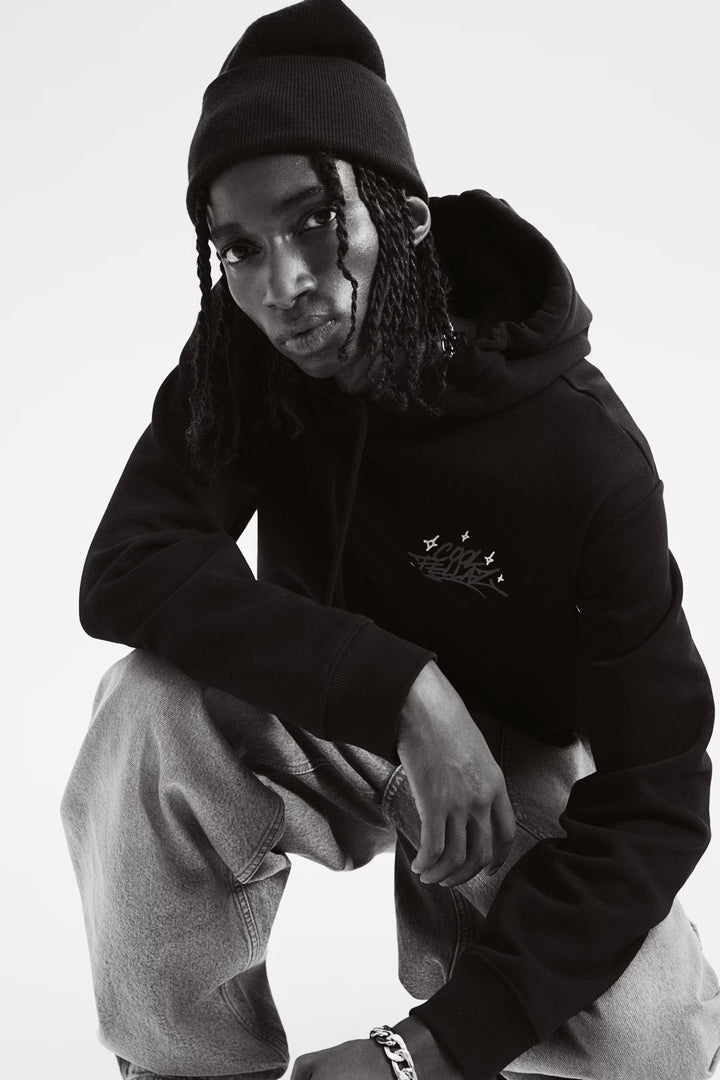 H&M Loose Fit Printed Hoodie