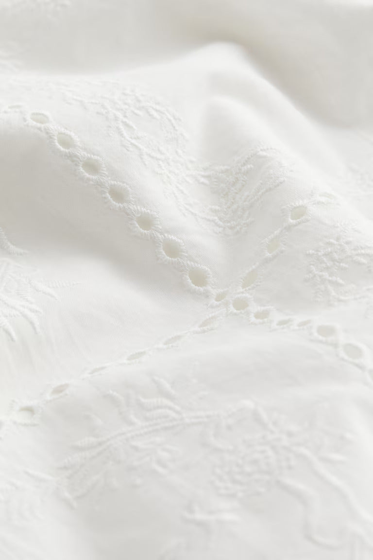 H&M Eyelet-Embroidered Cotton Dress