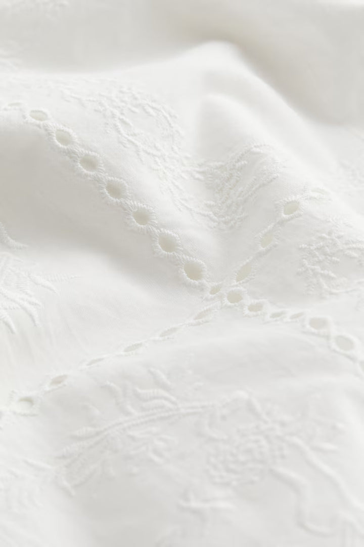 H&M Eyelet-Embroidered Cotton Dress