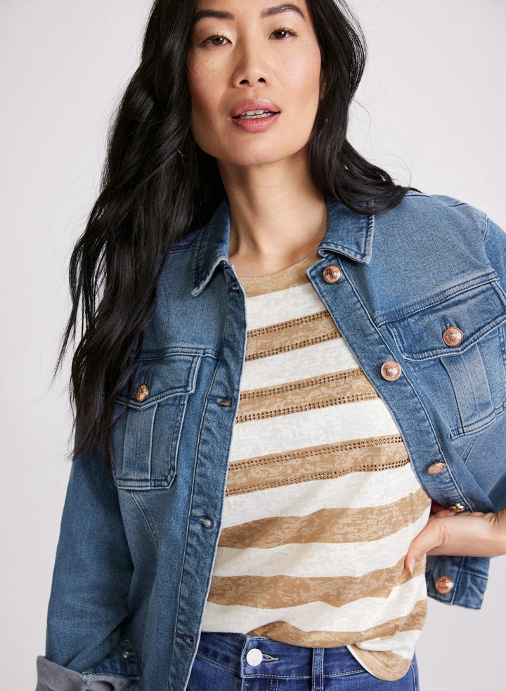 LAURA Button-Down Denim Jacket