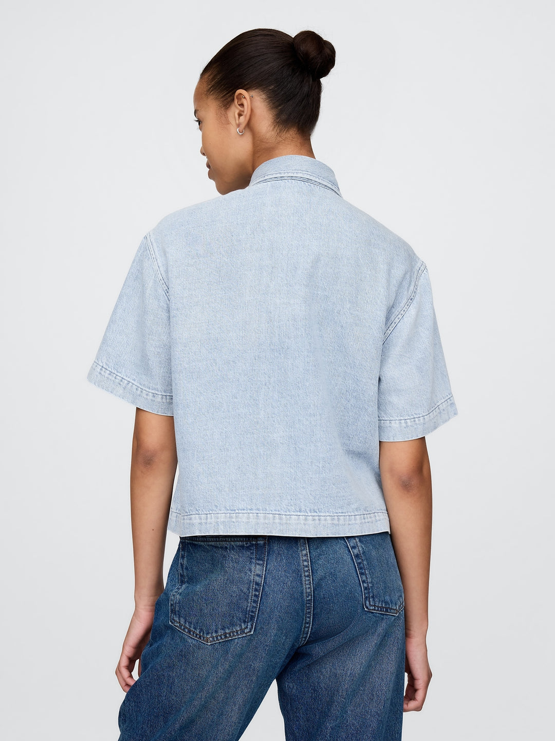 Gap UltraSoft Cropped Denim Shirt