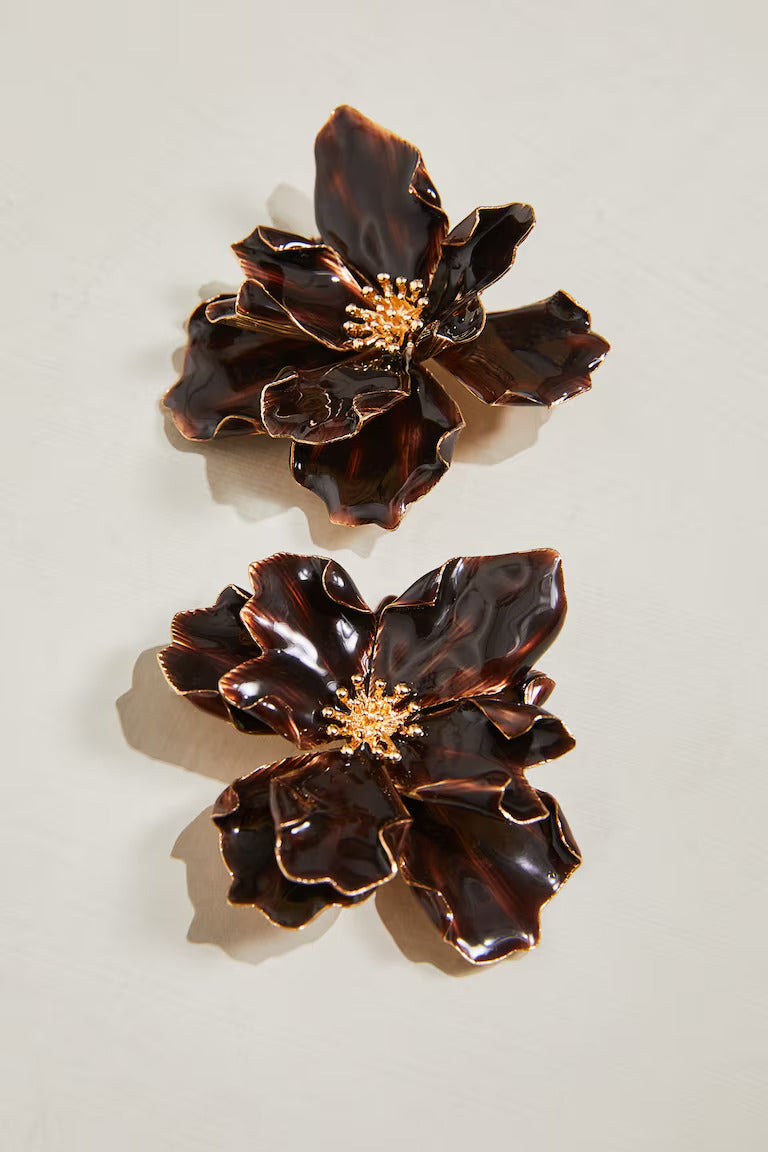 H&M FLOWER-SHAPED EARRINGS