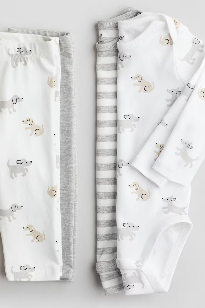 H&M 4-PIECE COTTON JERSEY SET