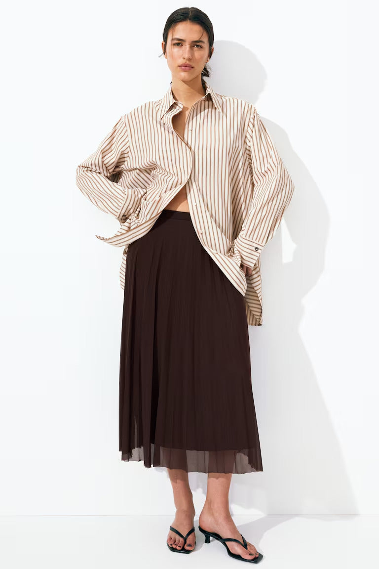 H&M PLEATED MESH SKIRT