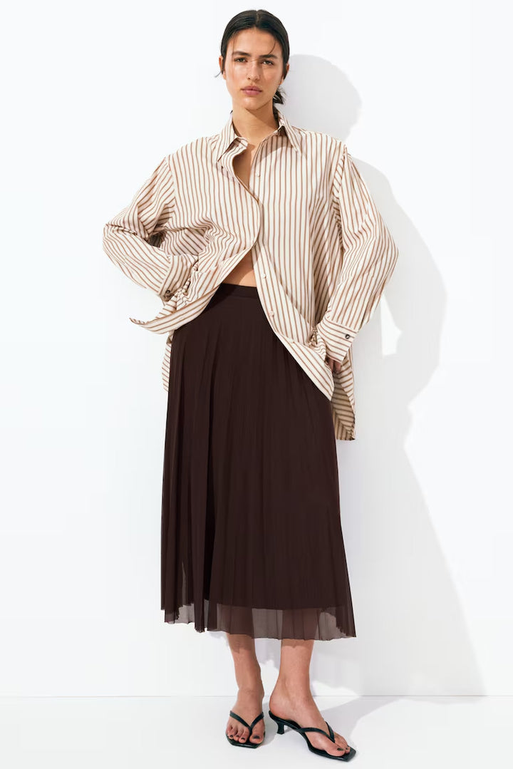 H&M PLEATED MESH SKIRT