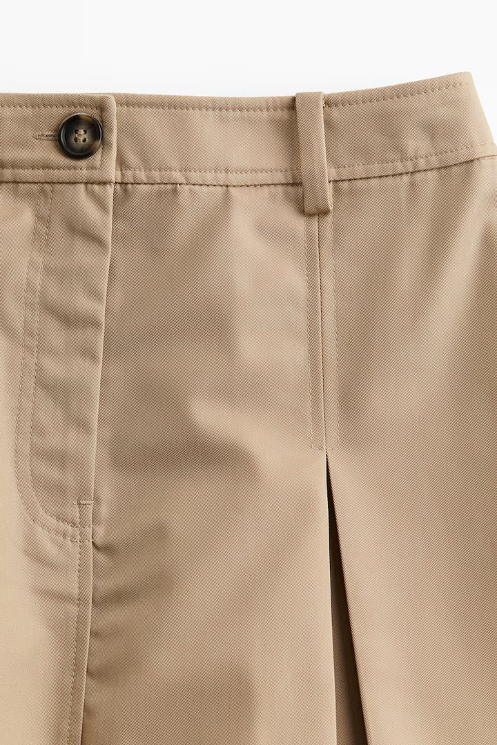 H&M PLEATED TWILL SKIRT