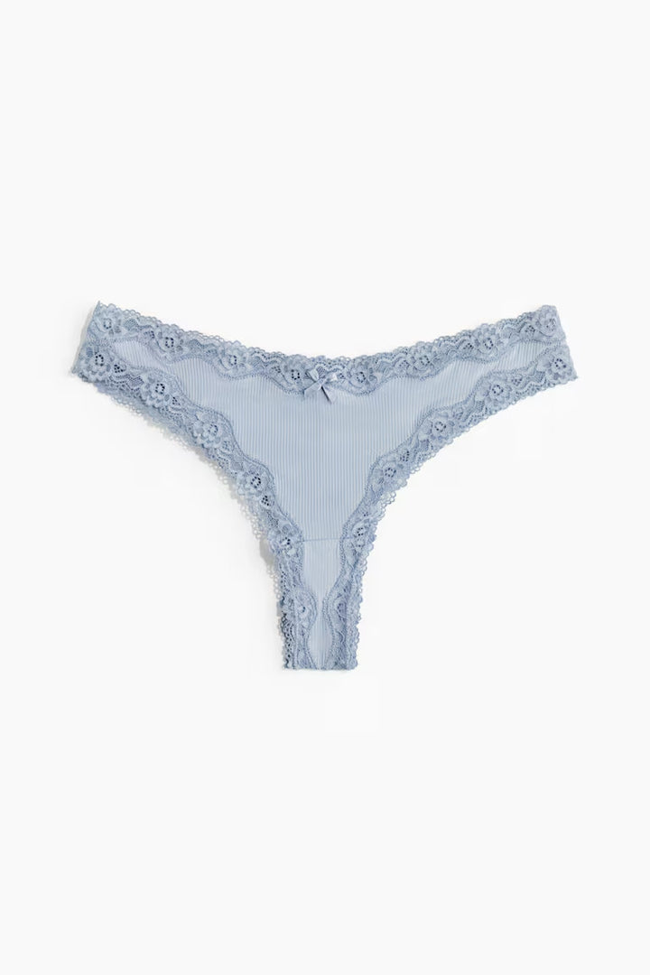 H&M 5-PACK MICROFIBER AND LACE BRAZILIAN BRIEFS