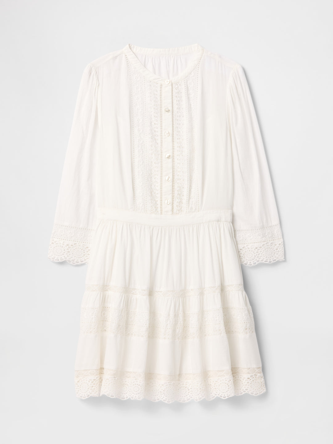 Gap Lace-Trim Mini Dress