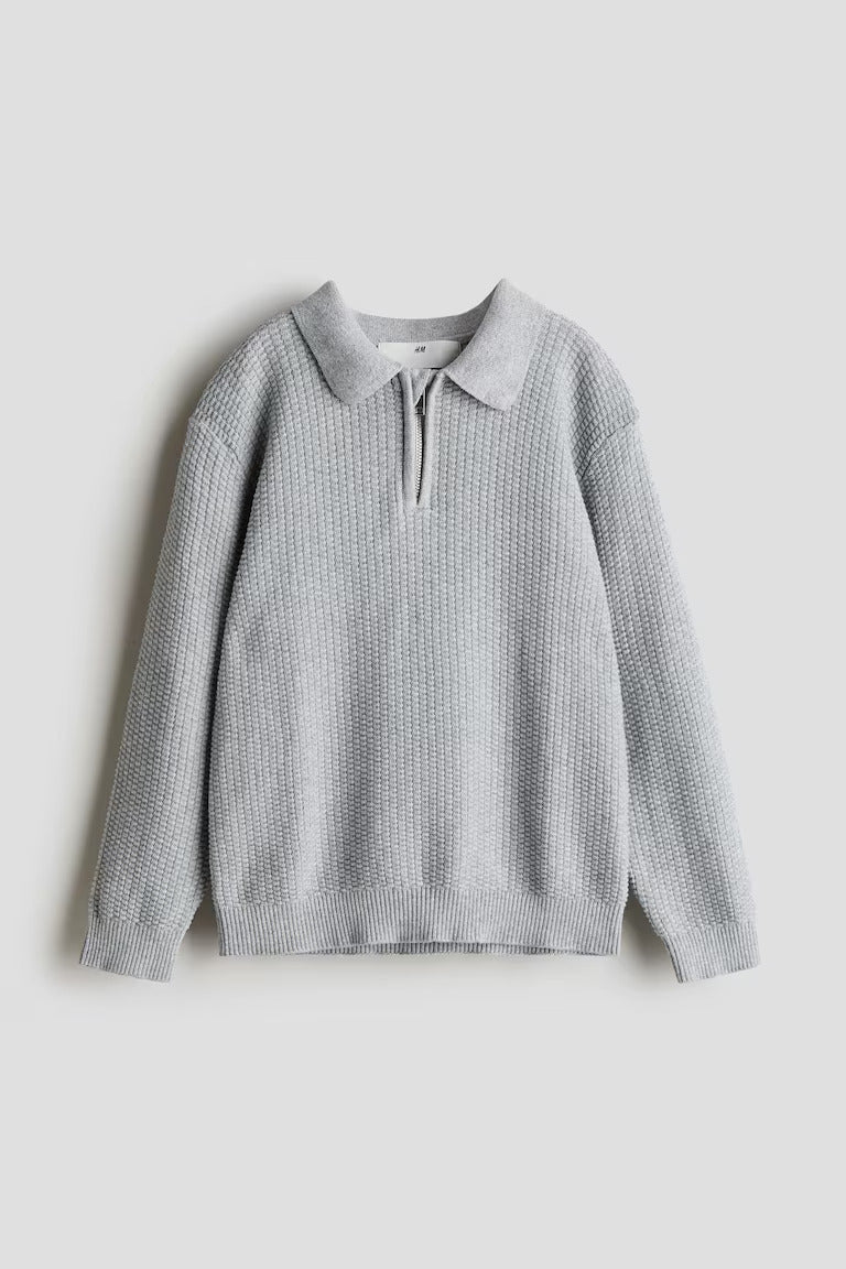 H&M HALF-ZIP POLO SWEATER