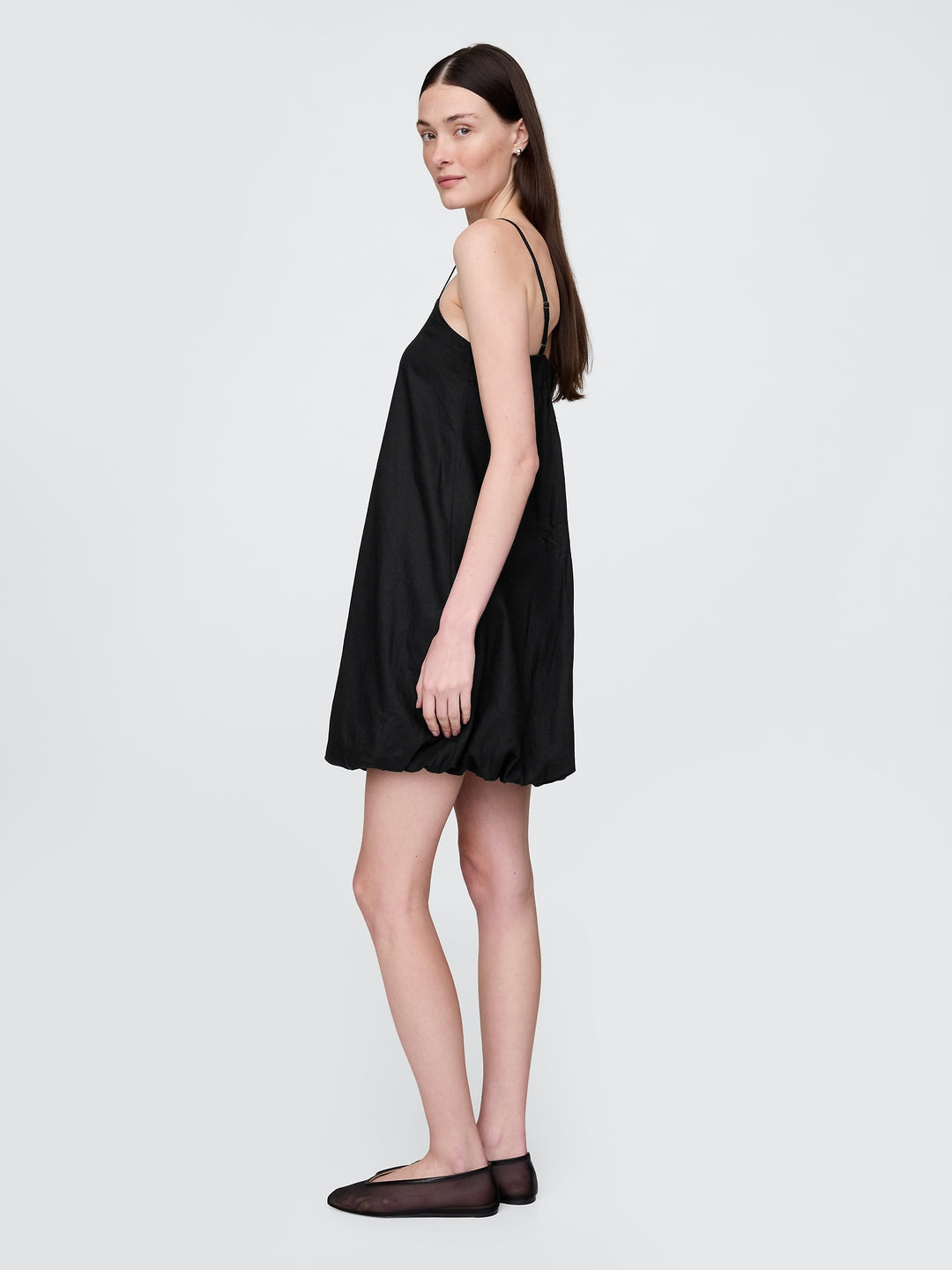 Gap Linen-Blend Mini Bubble Dress
