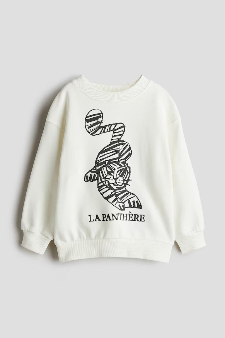 H&M PRINTED CREWNECK SWEATSHIRT