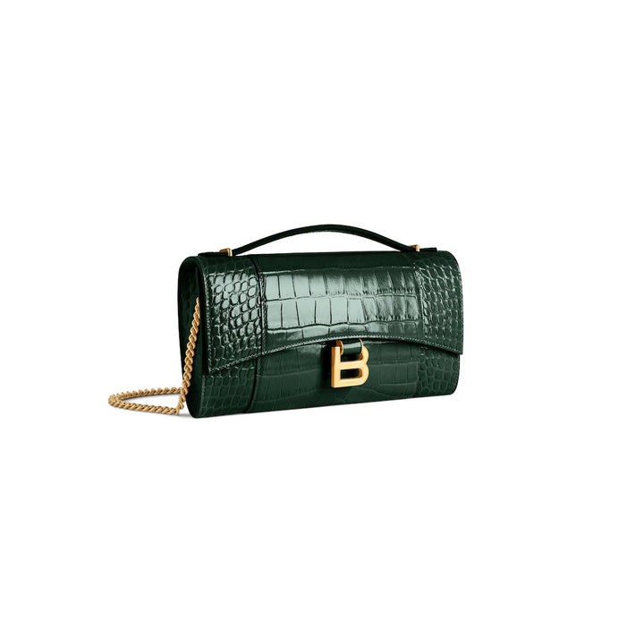 BALENCIAGA WOMEN'S HOURGLASS POCHETTE WITH CHAIN