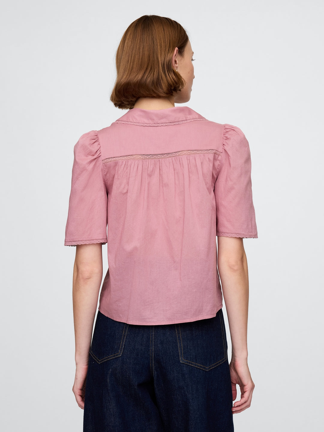 Gap Lace Peter Pan Collar Top