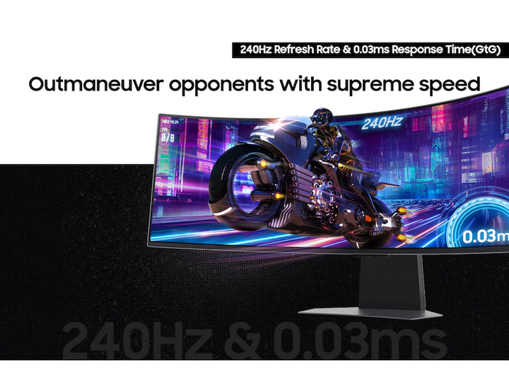 Samsung 49" Odyssey QD-OLED G9 (G95SD) Dual QHD 240Hz 0.03ms G-Sync Compatible Curved Gaming Monitor with Glare Free and Smart Features
