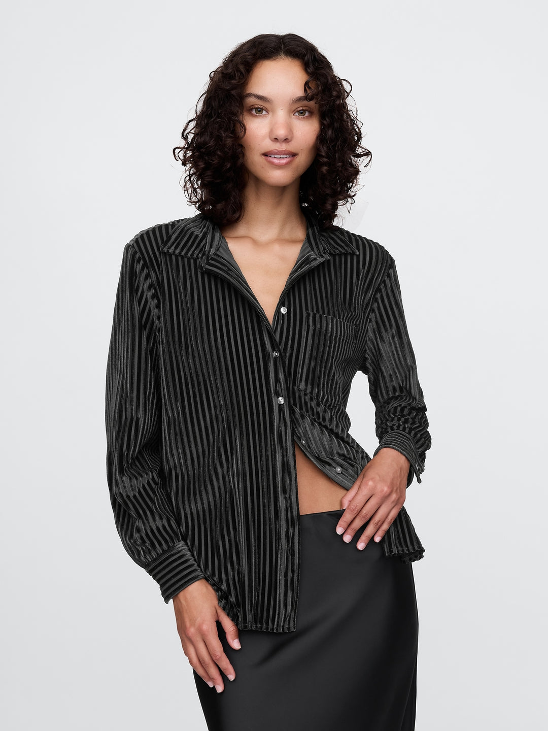 Gap Velvet Relaxed Shirt