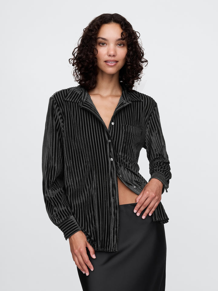 Gap Velvet Relaxed Shirt