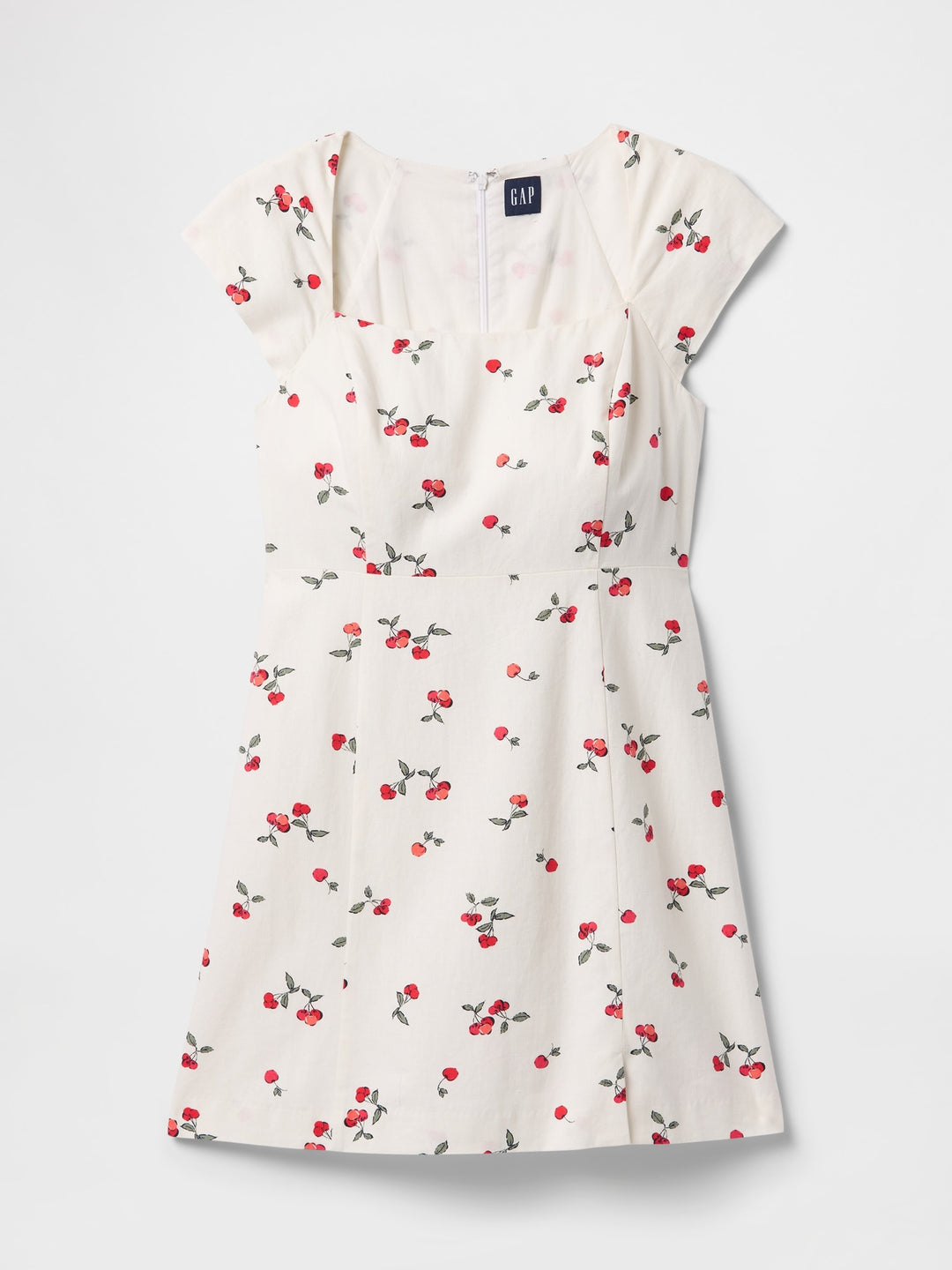 Gap Linen-Blend Cap-Sleeve Mini Dress