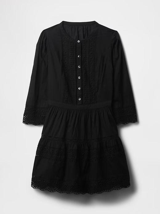 Gap Lace-Trim Mini Dress