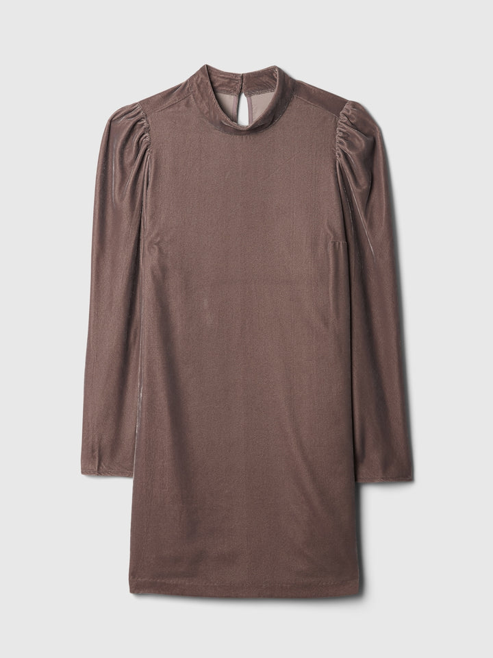 Gap Recycled Velvet Puff-Sleeve Mini Dress