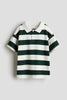 White/green striped