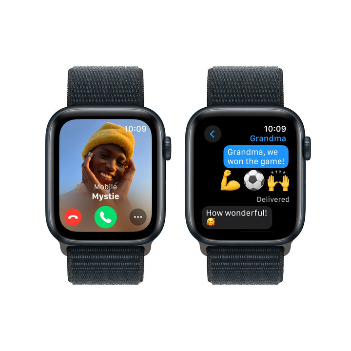 Apple Watch SE (2nd Gen) [GPS + Cellular 44mm] Smartwatch with Midnight Aluminum Case and Midnight Sport Loop. Fitness & Sleep Tracker, Crash Detection, Heart Rate Monitor