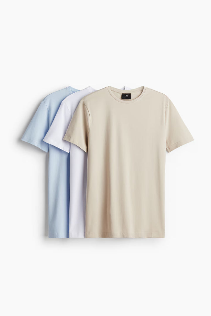 H&M 3-pack Slim Fit T-shirts
